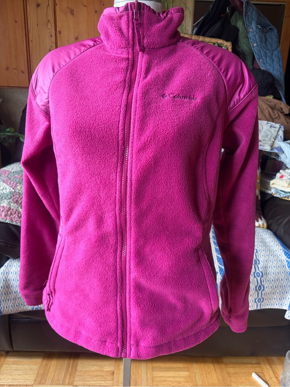 Columbia Sportswear Women's Interchange Base Layer Fleece Zip-up Jacket Fuchsia